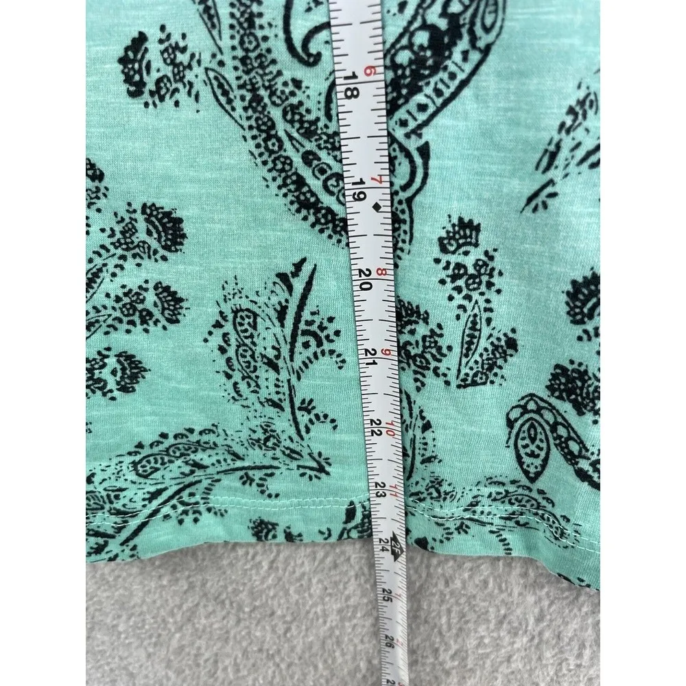 Style & Co Sport Women's T Shirt Bandana Print Ombre Short Sleeve V Neck XS - Image 4