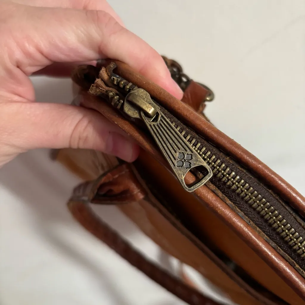 Patricia Nash Tooled Leather Satchel Crossbody Bag - Image 6