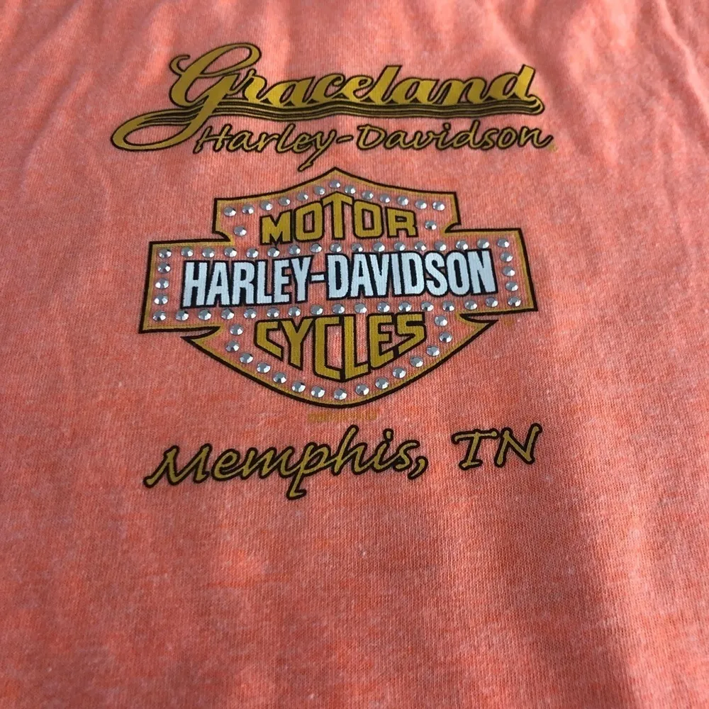 Harley-Davidson GRACELAND King Of Rock Roll 3D Tee T-Shirt Sz. JR-L Motorcyle - Image 4