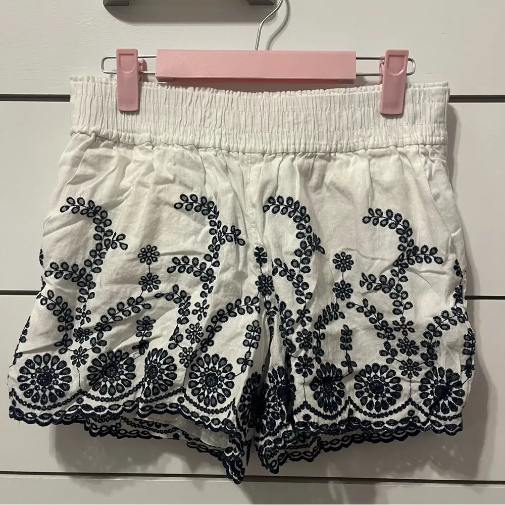 J. Crew Floral Eyelet Embroidered Pull-On Shorts - Image 2
