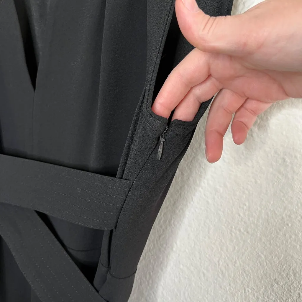 Reiss Womens Black Sleeveless Raya Belted Maxi Dress Size 4 - Image 6