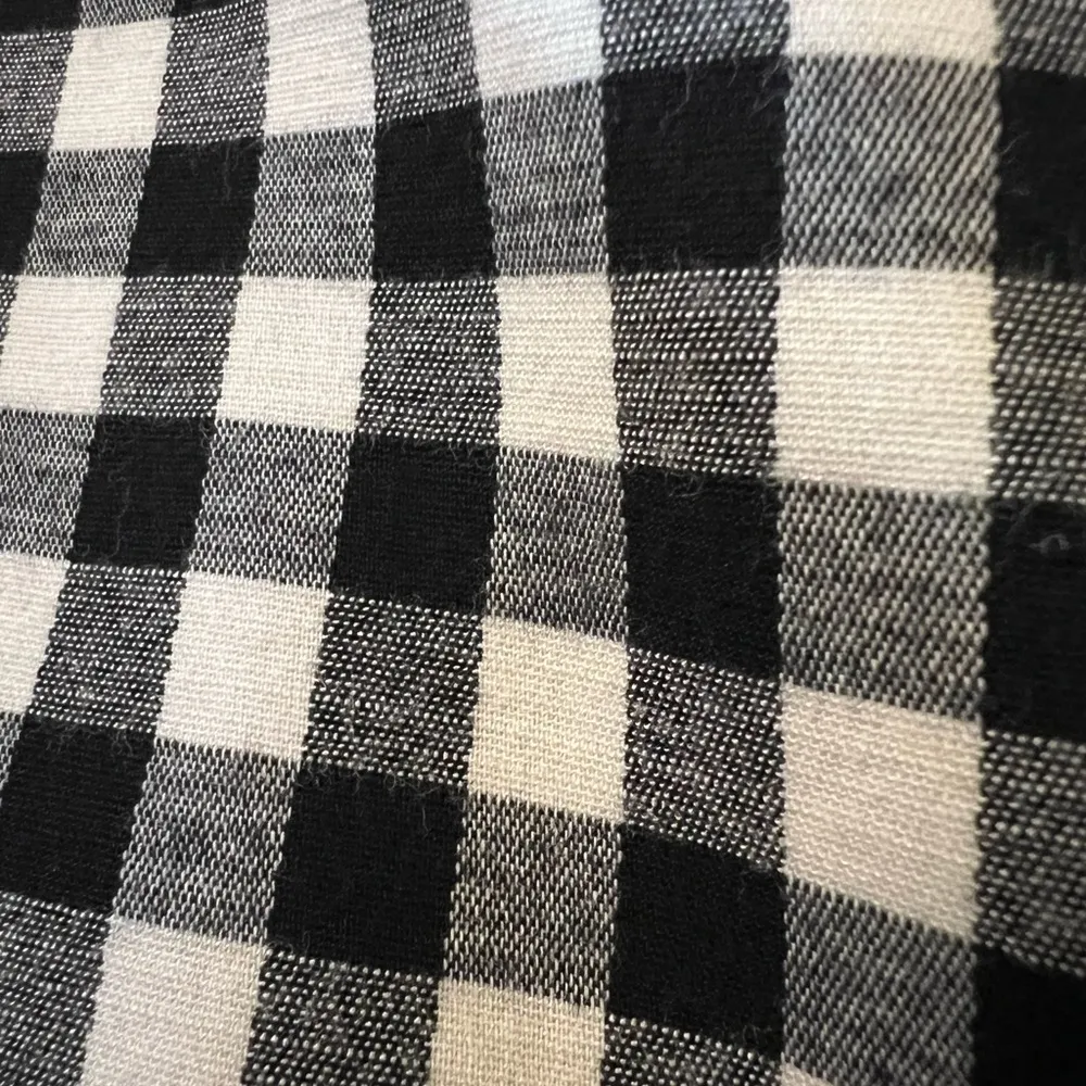 J. Jill Pants Black Gingham Plaid Checks Essential Cotton Stretch Pants Size 14 - Image 8