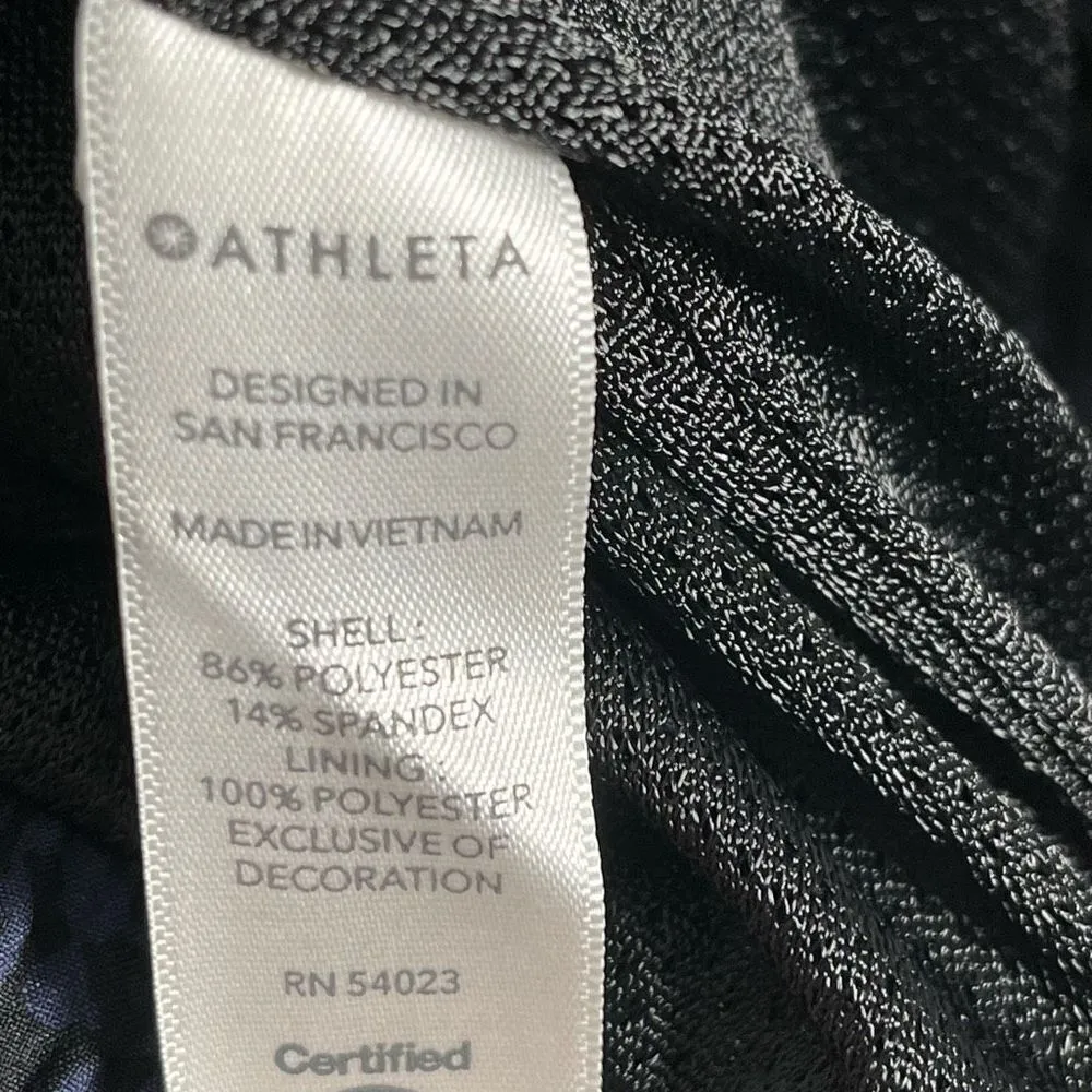 Athleta Sz M Brooklyn Bomber Jacket Blue Black Snakeskin Print - Image 10