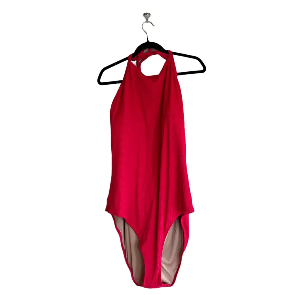 NWOT OLD NAVY Halter Neck One Piece Swimsuit In Cosmic rouge SZ-4X - Image 9
