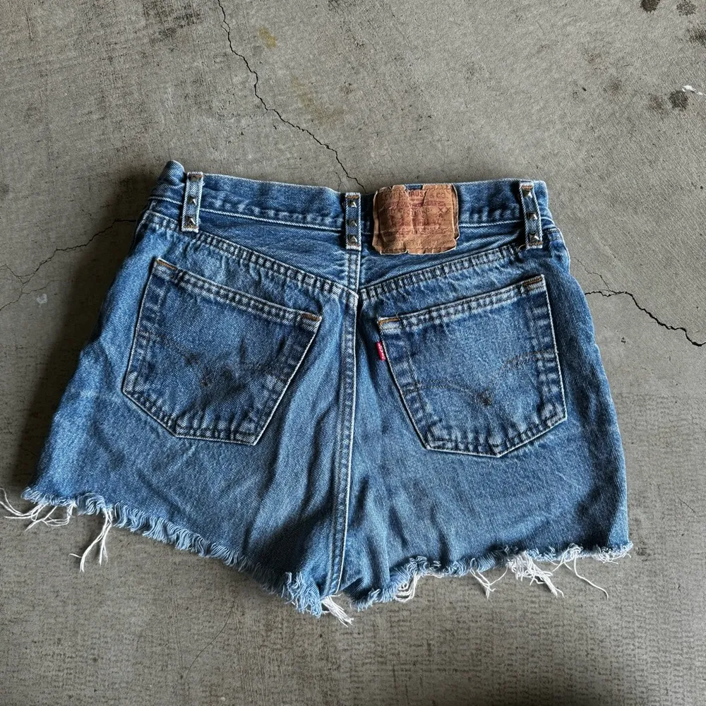 Levi’s 501 High Rise Cutoff Jeans Custom Studded Button Fly Shorts - Image 4