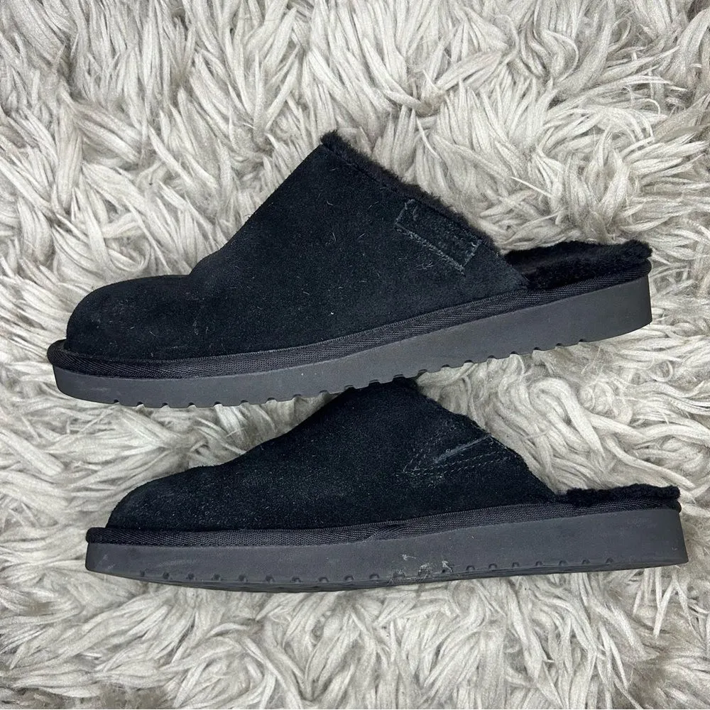 UGG Koolaburra Sonele black leather suede slip on slippers women’s shoe size 9 - Image 5