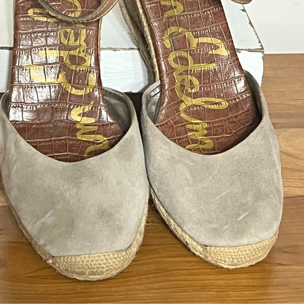 Women’s Sam Edelman Harmony Suede Espadrille Wedge Size 10M - Image 4