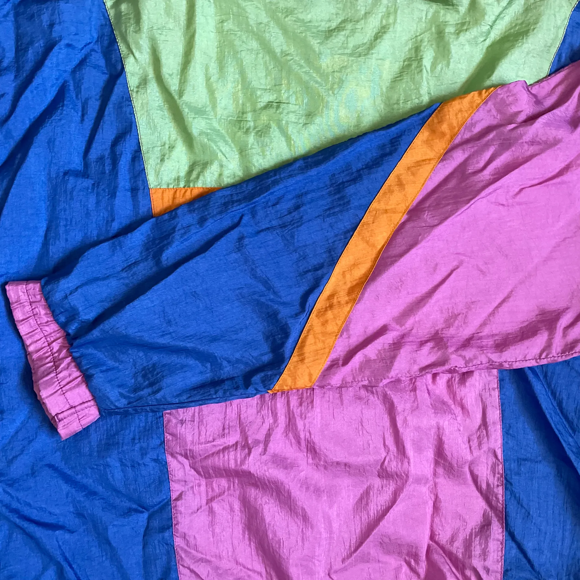 Vintage Shell Shock Colorful Windbreaker Pink Size XL - Image 4