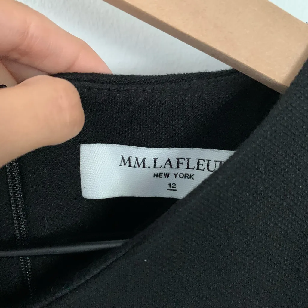 MM. Lafleur 12 Maggie Sheath Dress Textured Ponte Black Office Career Business - Image 5