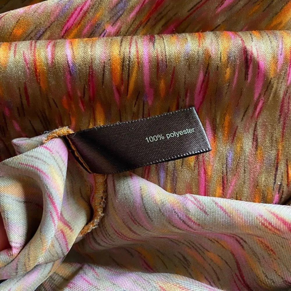 The Limited Sleeveless Blouse Small Bronze Orange Pink Top Colorful - Image 5