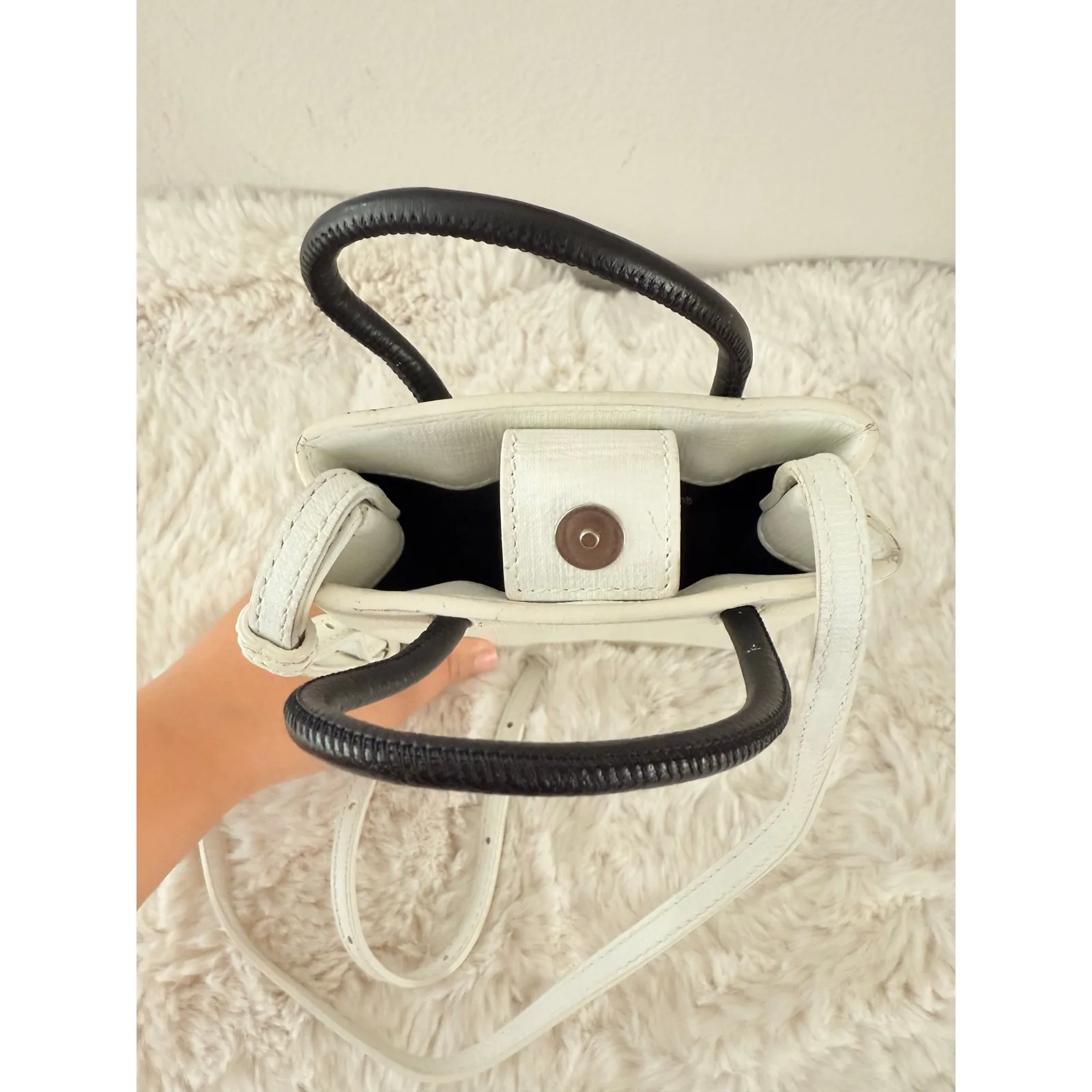 BALENCIAGA Shoulder Bag Phone Holder 593826 Crossbody Calfskin‎ White Runway - Image 9