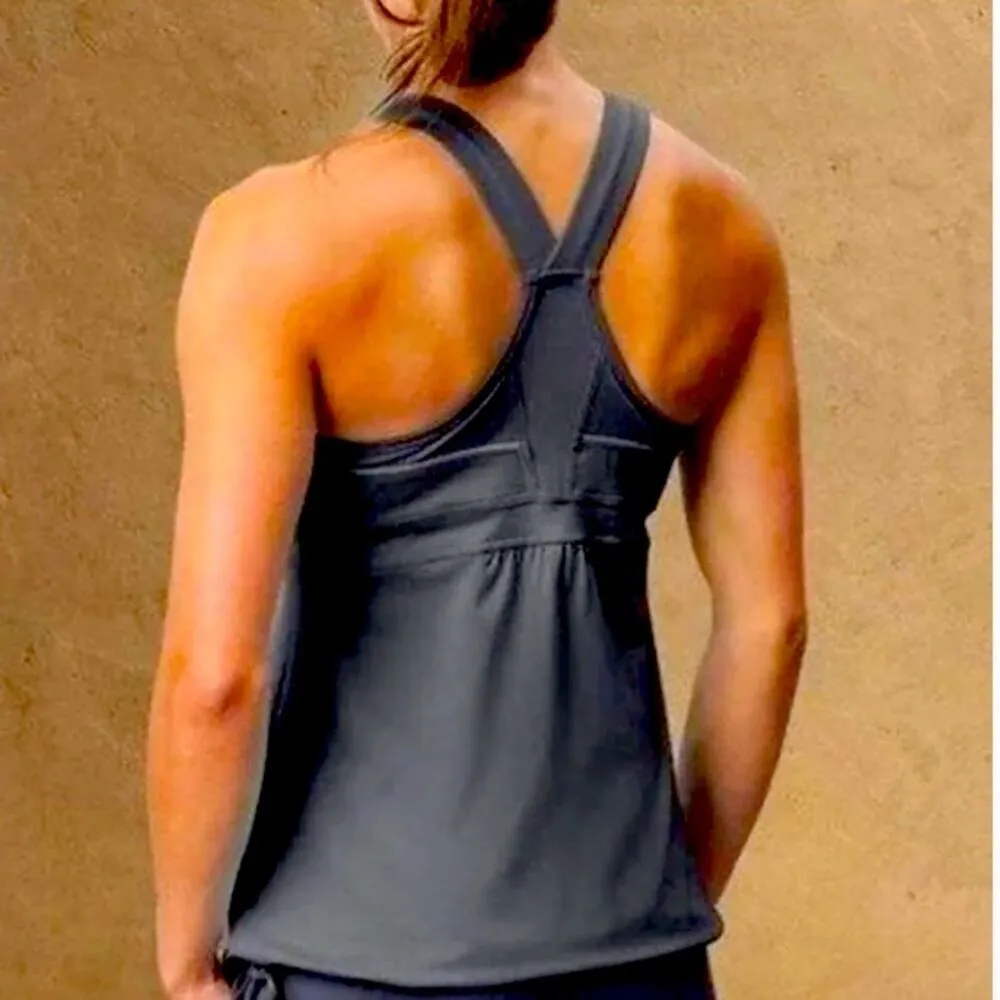 Athleta Horizon Racerback Muscle Gray Tank - Image 7