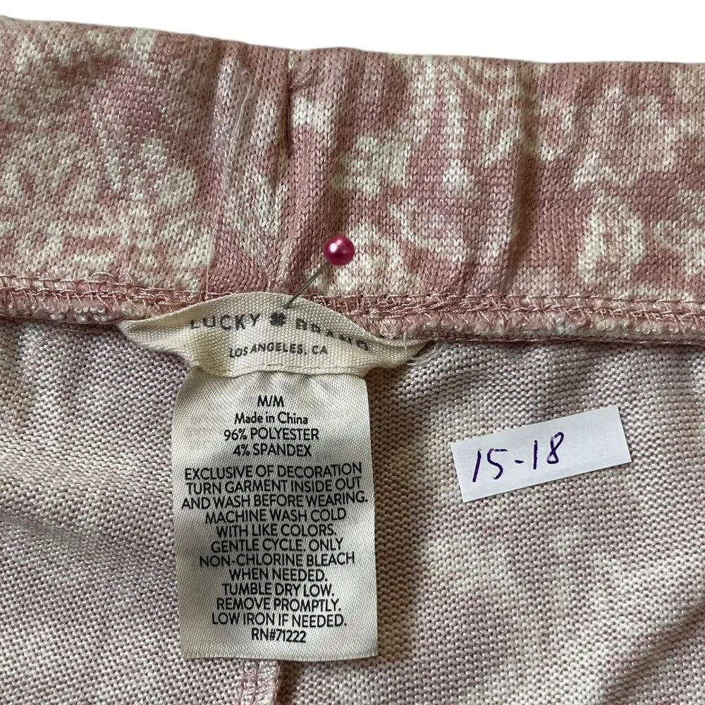 Lucky Brand Pink Paisley Pajama Pants Women Size Medium | 15-18 - Image 3
