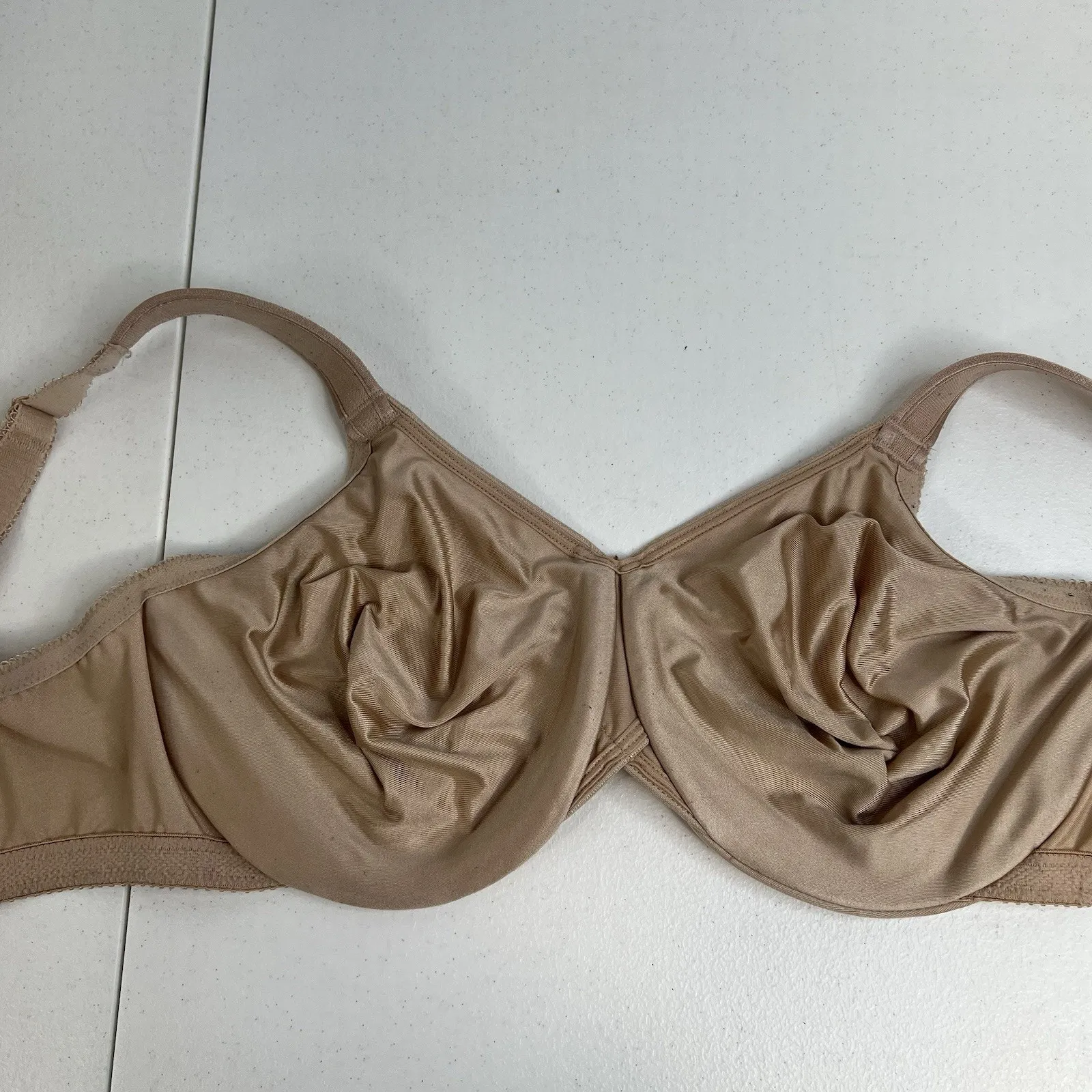 Wacoal 36DDD Bra Beige Bodysuede Seamless Full Figure 85185 Underwire Smooth - Image 10