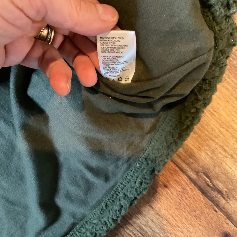 Original‎ Weatherproof Pullover Teddy Jacket 1/4 Zip Green Women's XL - Image 5