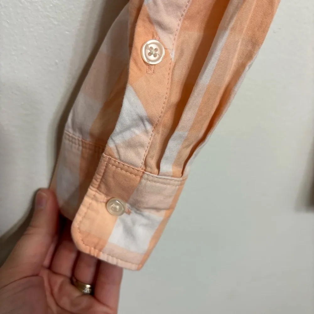 Banana Republic Women’s Gingham Plaid Soft Wash Button Down Shirt Size S - Image 5