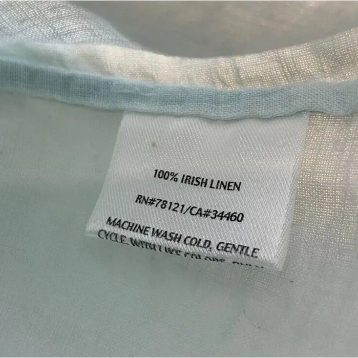 Eileen Fisher Irish Linen Button Up Tunic Top Sz M Blue Long‎ Sleeve Lagenlook - Image 4