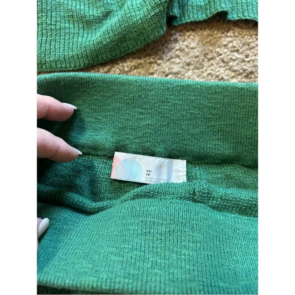 Free People Beach Malibu Knit Set Emerald Green - Image 8