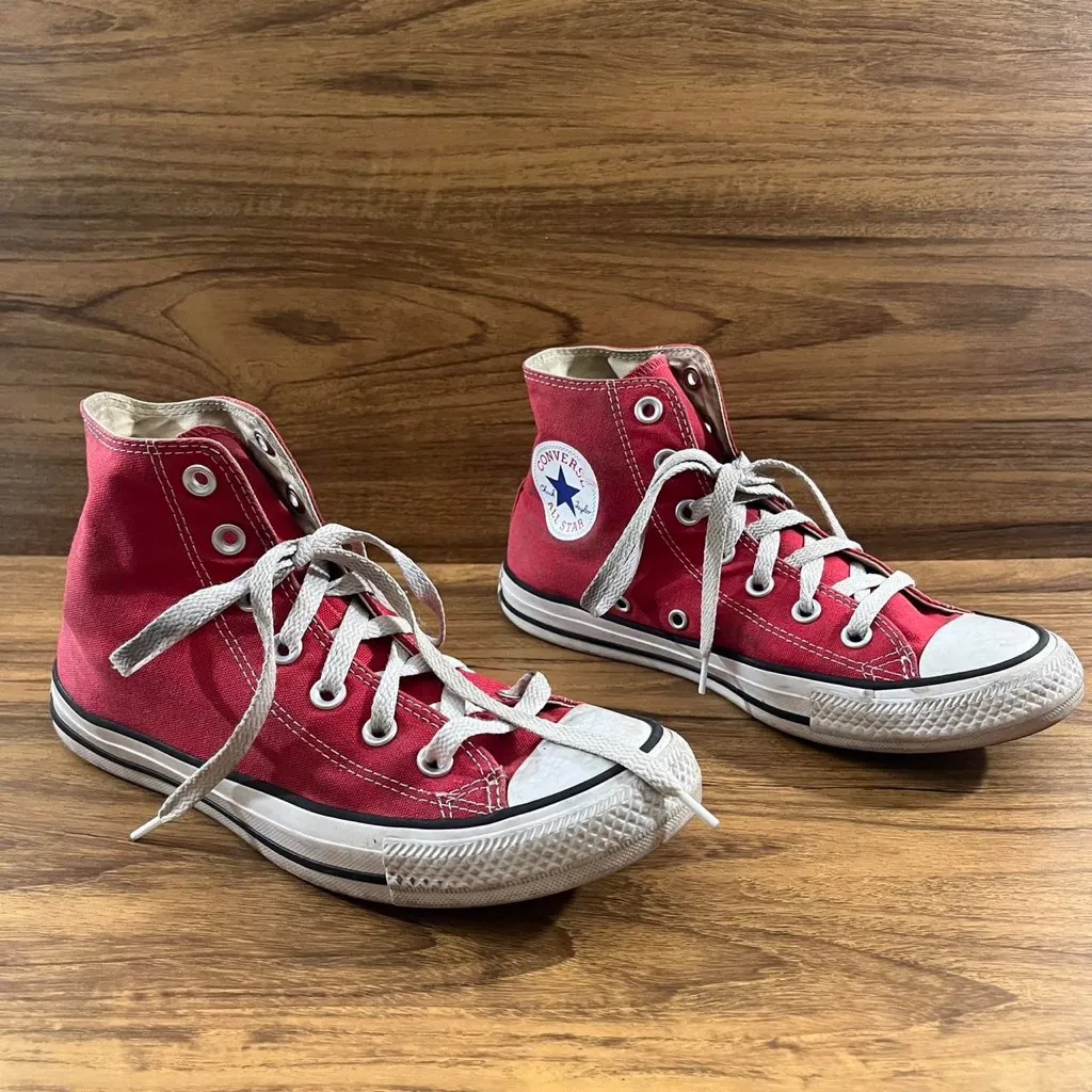 Converse CTAS Shoes M9621 Hi Top Red Women’s 7.5 Men’s 5.5 sneakers - Image 2