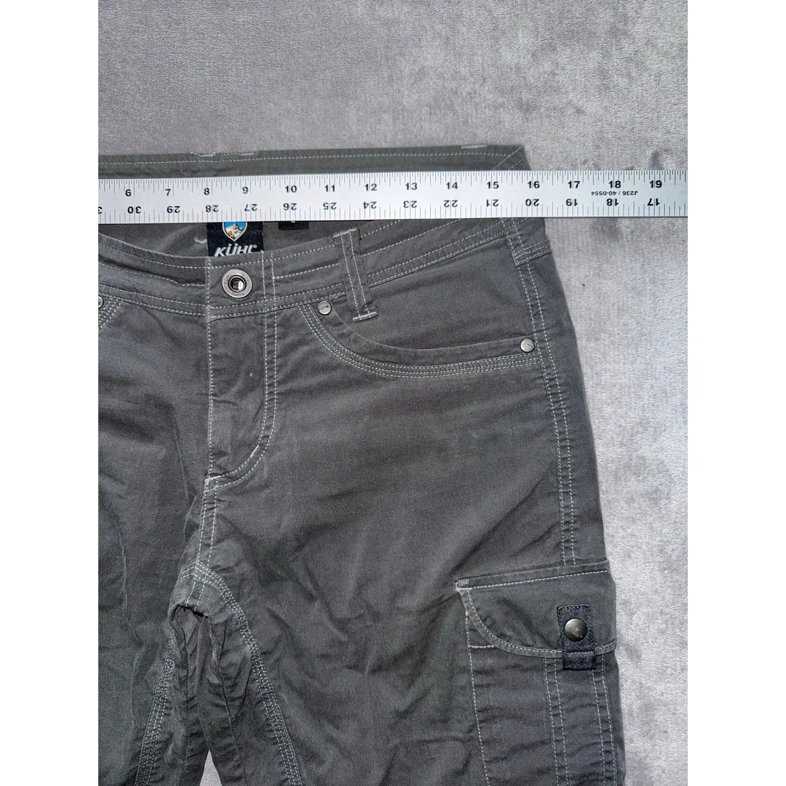 Kuhl Women's Free Range Hiking Cargo Shorts Mid Rise‎ Charcoal Sz 6 - Image 6