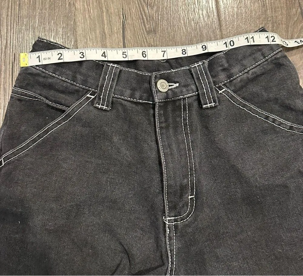 Brandy Melville Jeans Womens Small Black Jeans Carpenter J Galt Cotton Straight - Image 4