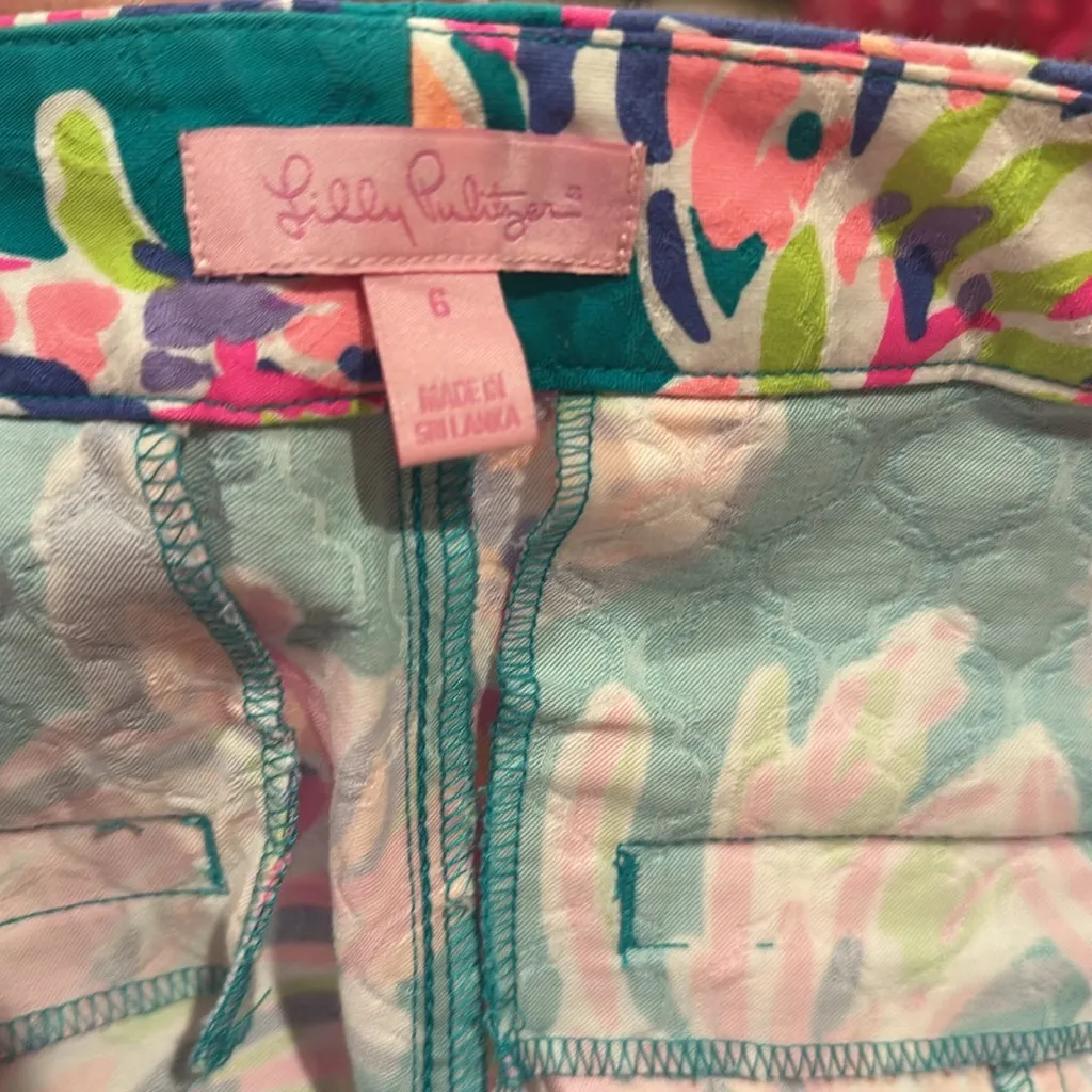 Lilly Pulitzer Kelly Skinny Ankle Pants Stretch Agate Green Safari Sighted 6 - Image 8