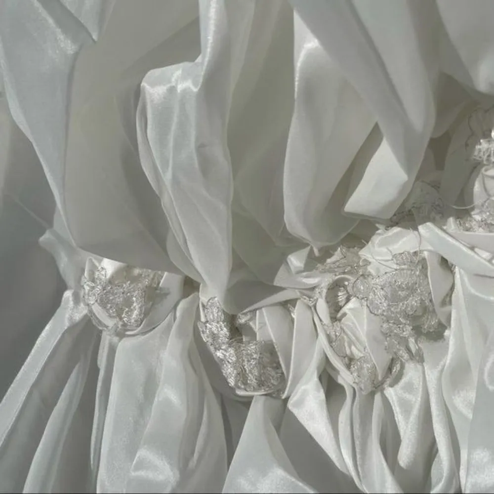 Maggy sottero haute couture imperial sabelle wedding dress gown size 4 beaded ru - Image 15