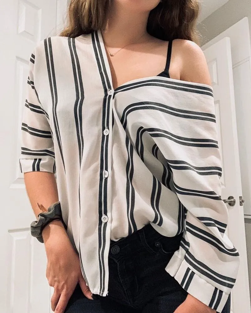 SheIn Striped Button Down - Image 2