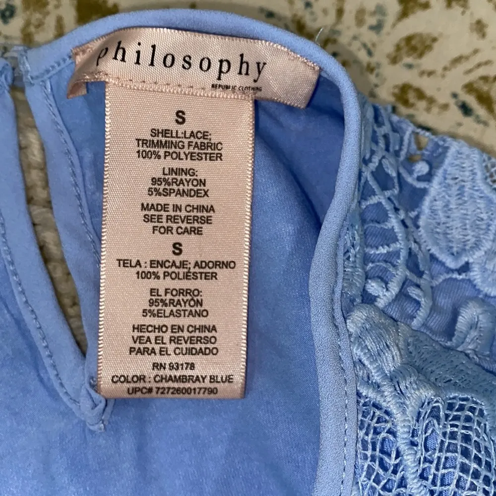 Philosophy  lace crochet top size small - Image 7