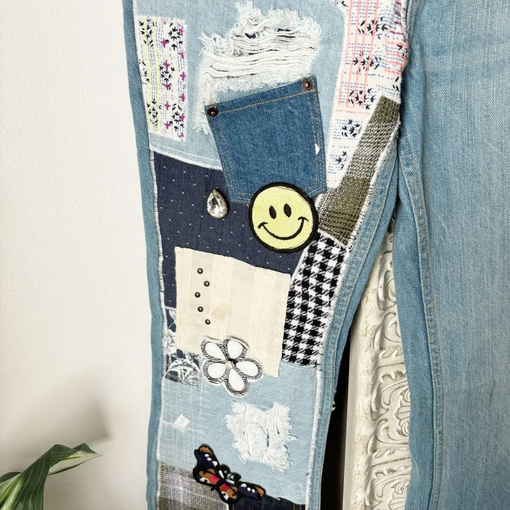 BDG Patchwork Retro Boho Flare Jeans - Image 4