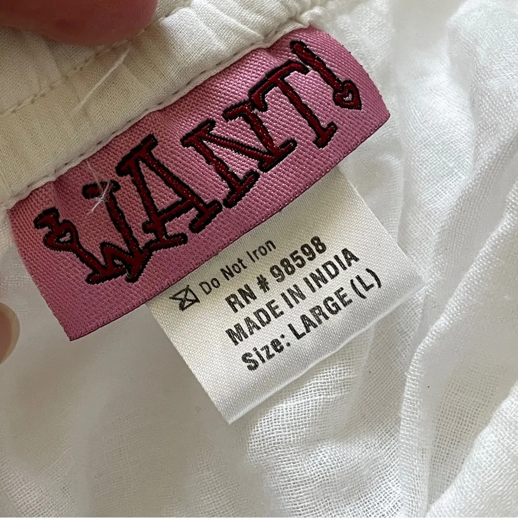 Vintage Peasant Skirt cotton eyelet embroidery lace mini womens White (large) - Image 2