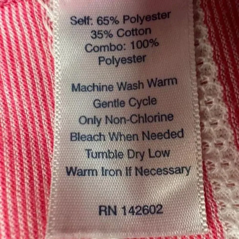 STS Sail to Sable Pink White Stripe Cotton Blend Short Sleeve Shift Dress Siz XS - Image 11