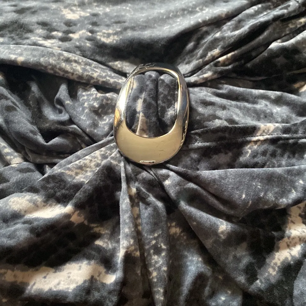 CACHE Faux wrap snake print silver buckle S - Image 8