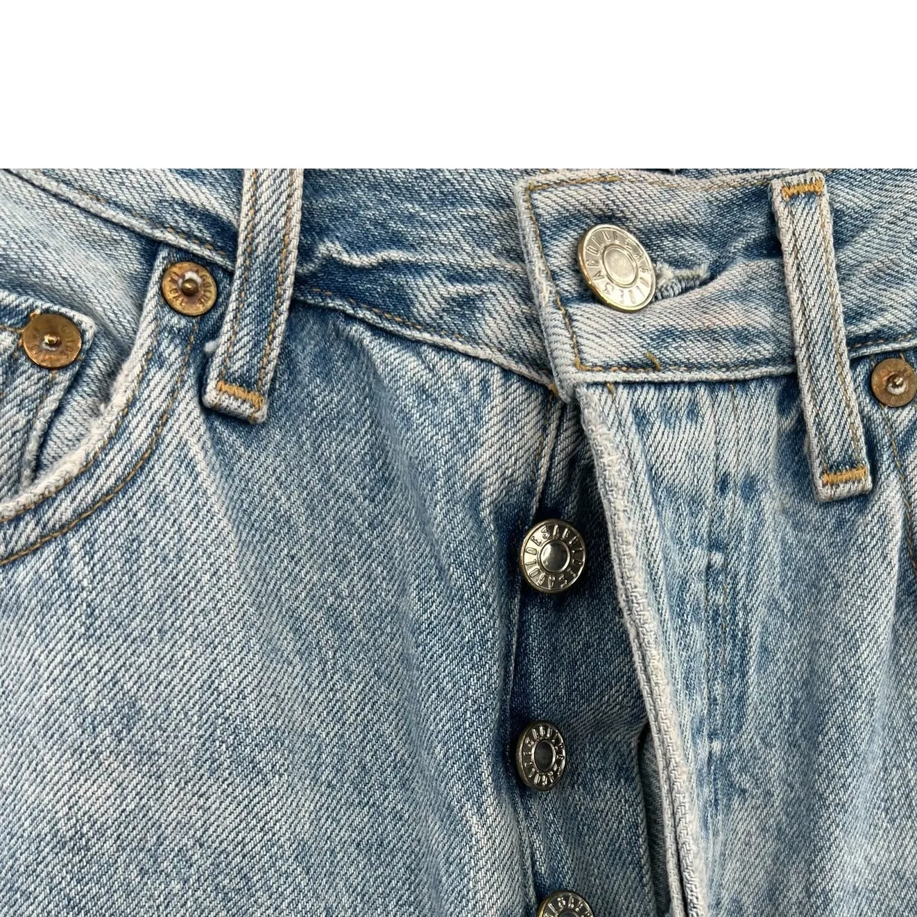 Agolde Riley High Rise Straight Crop Jeans Denim Shatter Wash Blue Size 27‎ - Image 5