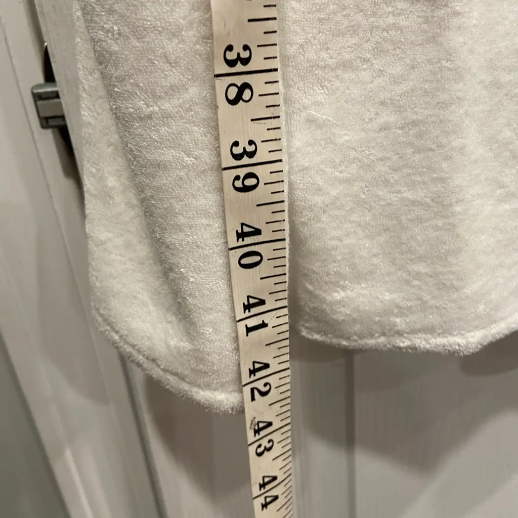 NWOT Serengeti Size 1X White Terry Cloth Pullover Mini Dress Coverup Pockets - Image 9