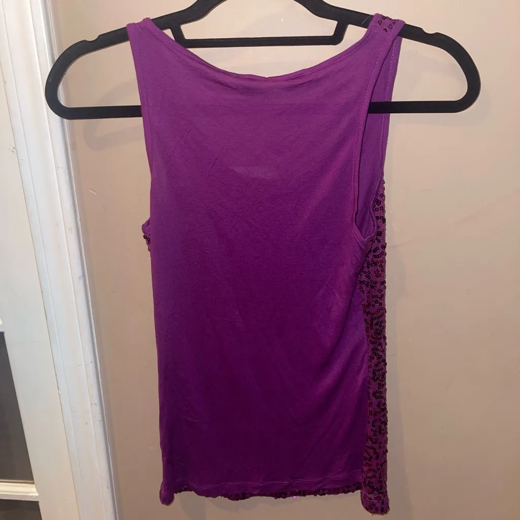 Charlotte Russe Purple Sequin Tank Top shirt Y2K woman’s XS - Image 2