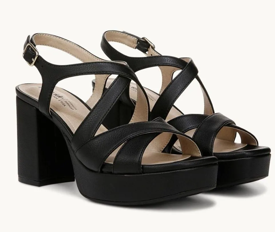 Life Stride Black Platform Shoes - Image 2