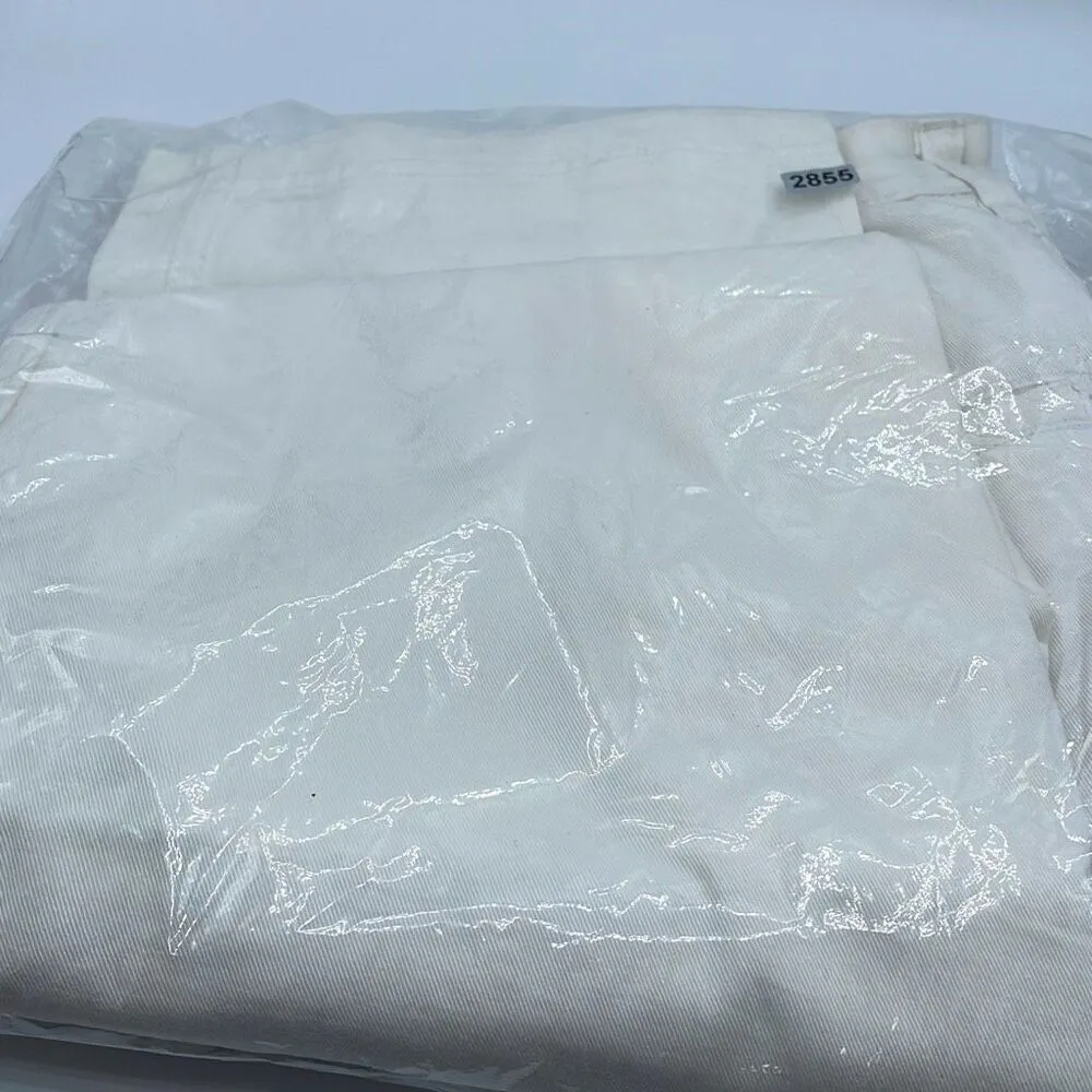 Woman Within size 14W white natural fit pants. 100% cotton - Image 2