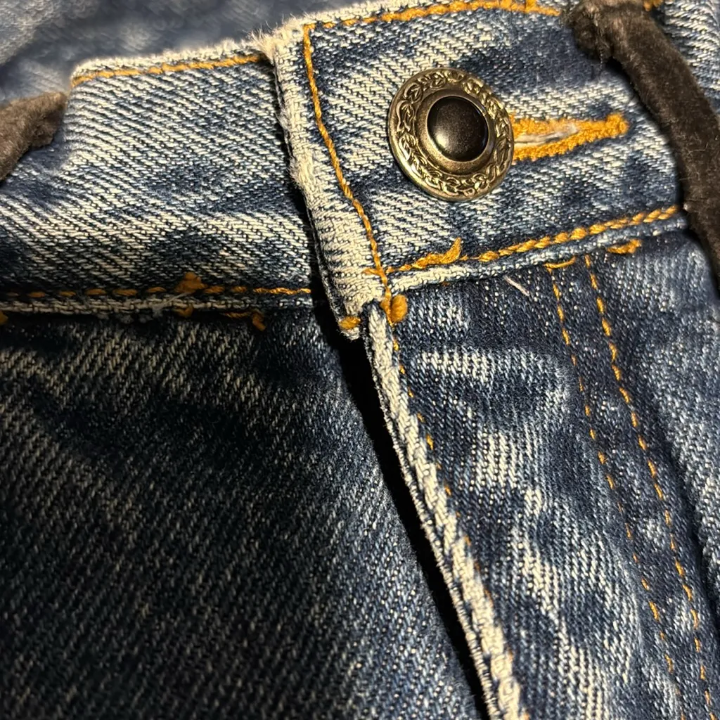 Vintage 80's Jordache Embellished Denim Jean Sz Jr 7/8 Dark Wash High Waisted - Image 8