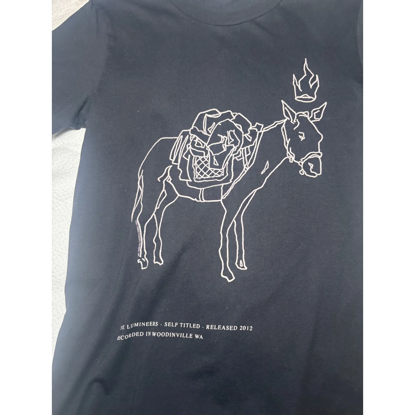 The Lumineers Self Titled Donkey Graphic Concert Tee T-Shirt Black Womens S - Image 2
