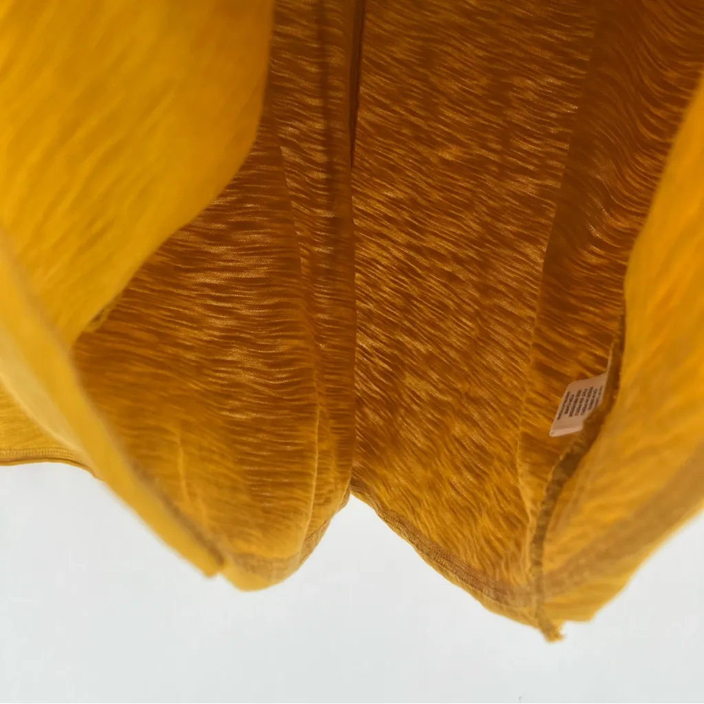 Habitat Mustard Button Front 3/4 Sleeve Lightweight Cotton Jacket Lagenlook M - Image 7