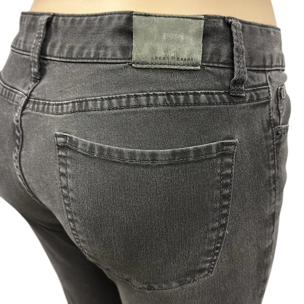 Lucky Brand Lolita Cropped Capri Faded Black Skinny Denim Faded 28 Waist or 6 - Image 7