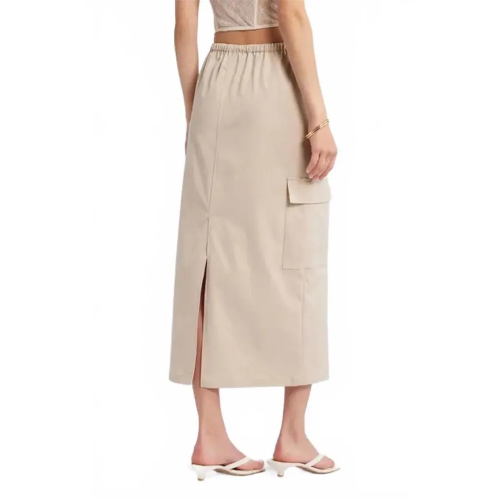 Open Edit Drawcord Utility Maxi Cargo Skirt - Image 2