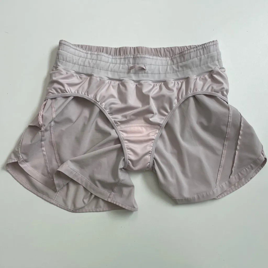 Lululemon Shorts Track That High Rise Lined 5" Lightweight Pocket Blush Pink - Image 9