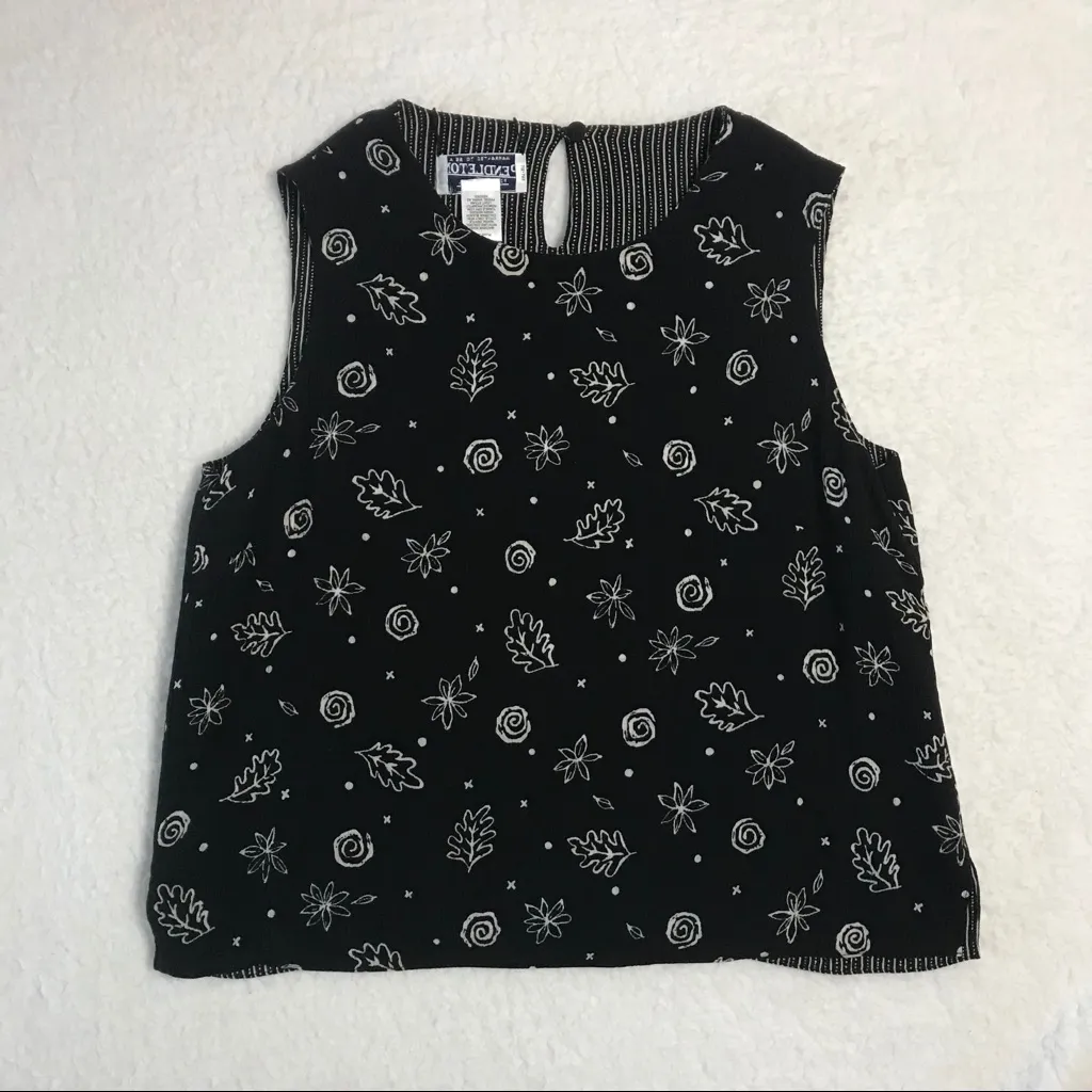 Pendleton Two Piece Jacket Blouse Shell‎ Petite Med - Image 9