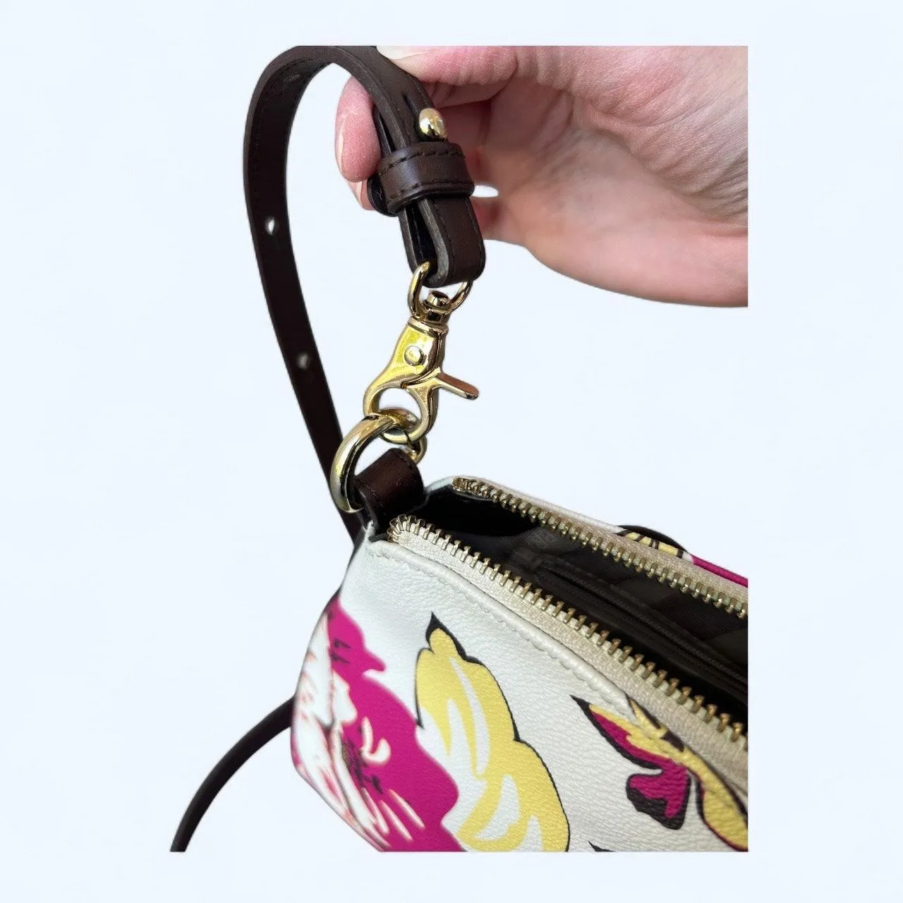 Brahmin Mini Duxbury Dahlia Floral Small Crossbody Purse Bag Feminine Romantic - Image 9