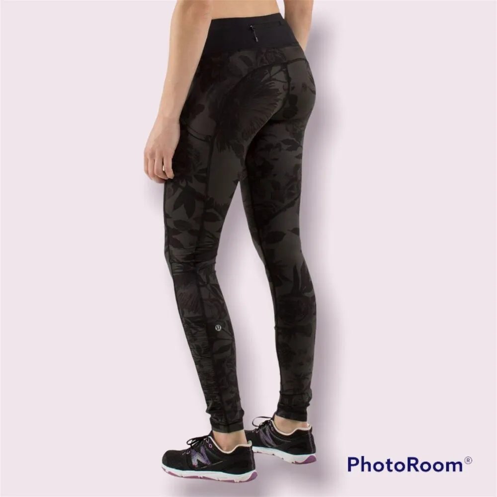 Lululemon 6 Speed Tight *Luxtreme Brisk Bloom Black Soot - Image 2
