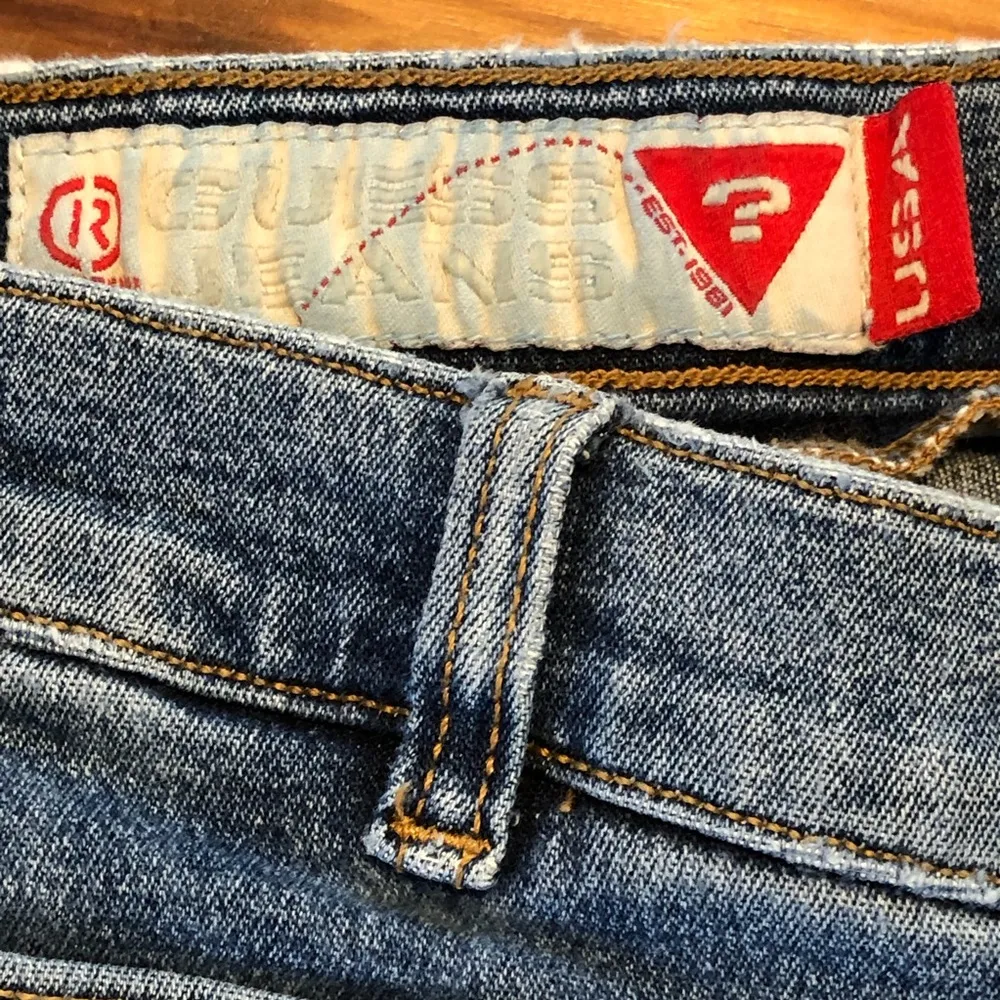 Vintage  Button Boot Cut Patch Front Pocket Jeans 29 Fit like a 6 - Image 13