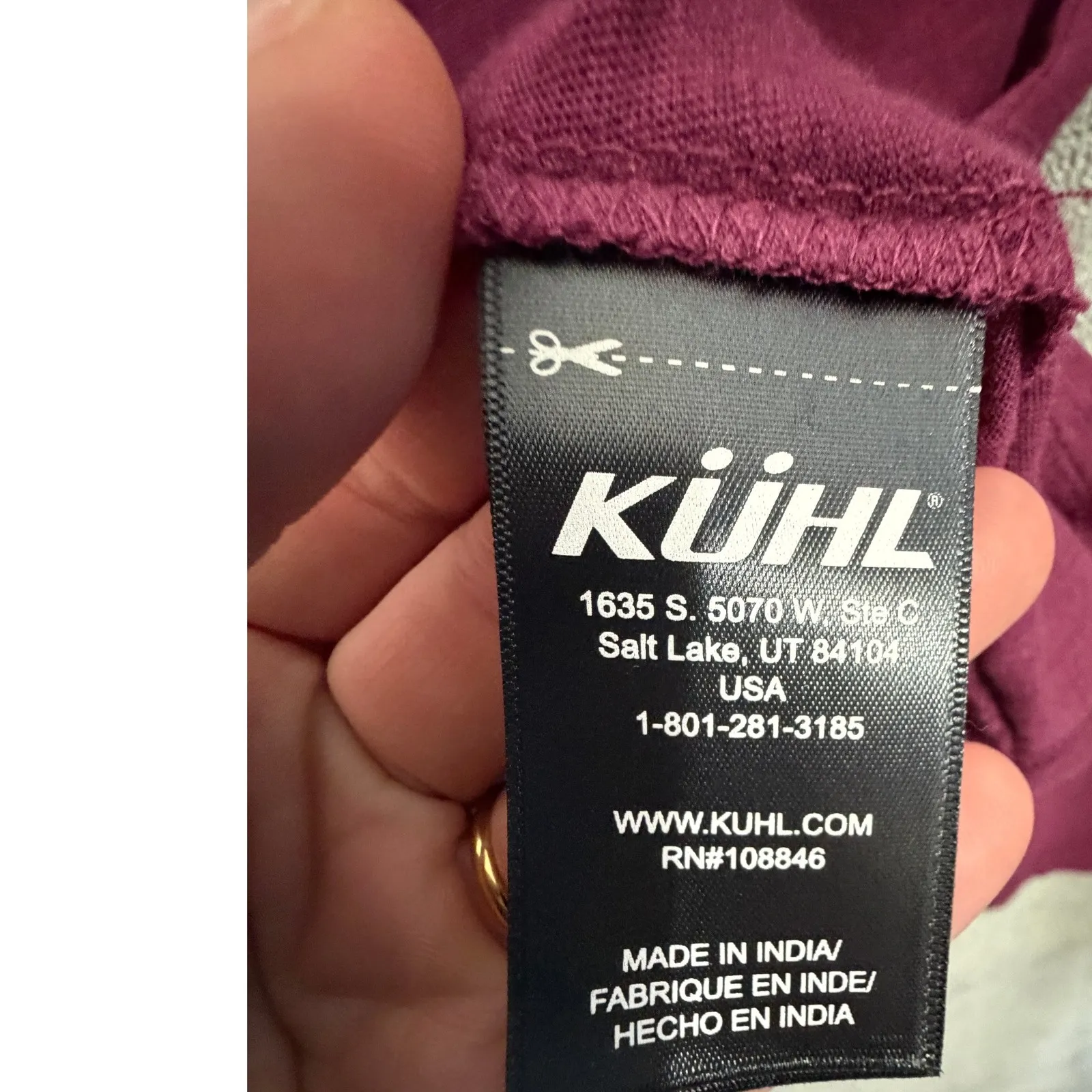 Kuhl Long Sleeve Top Purple Lace Detail Organic Cotton Blend Casual Outdoor Fall - Image 5