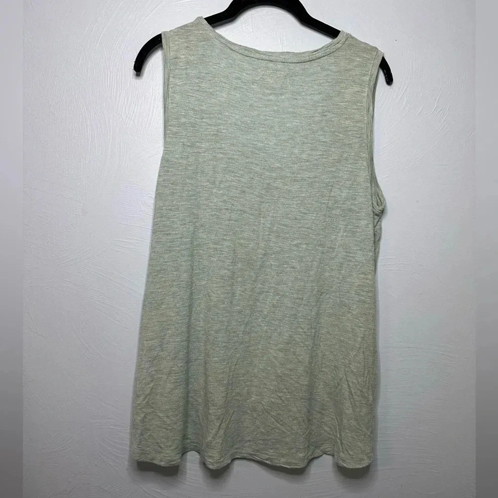 Madewell Tank Size Large Green Viscose Sleeveless - Image 2